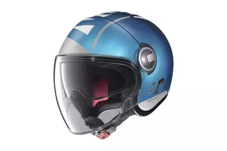 Nolan N21 Visor Avant-Garde Flat Sapphire Blue M casco de moto de cara abierta - N21000758-080-M
