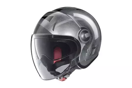 Nolan N21 Visera Avant-Garde Cromo rayado S casco de moto de cara abierta - N21000758-081-S