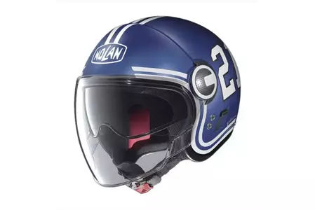 Casco moto Nolan N21 Visera Quarterback Flat Imperator Azul S open face - N21000657-085-S