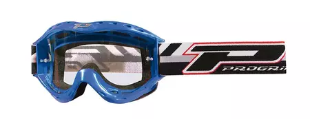 Motocyklové okuliare Progrip Atzaki Kid PG3101 modré číre sklo - PZ3101FMBL