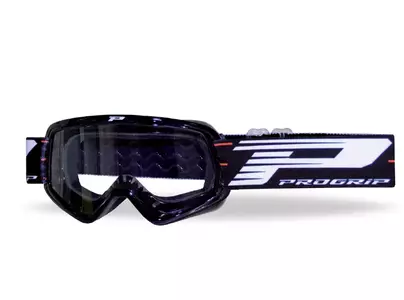 Progrip Kid CH motocikla brilles PG3101 melnas caurspīdīgas, caurspīdīgs stikls - PZ3101CHNE