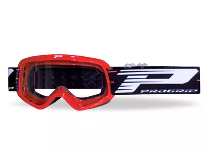 Óculos de proteção para motociclistas Progrip Kid CH PG3101 vermelho vidro transparente - PZ3101CHRO