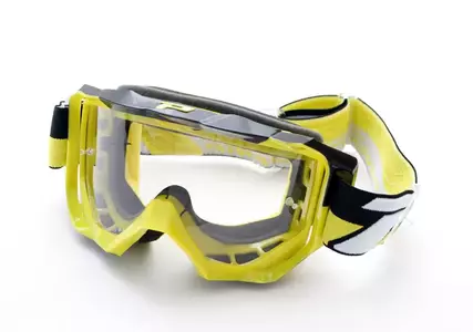 Progrip LS Venom 3200 motocikla brilles ar dzeltenu gaismu jutīgu tonētu stiklu - PG3200LSYL/BK