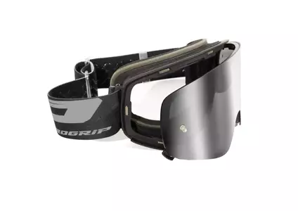 Progrip Magnet 3205 ochelari de protecție pentru motociclete negru mat oglindă argintie mată sticlă argintie - PZ3205-178