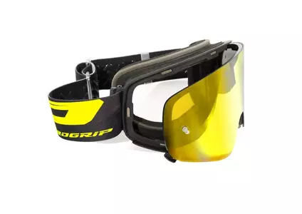 Motocyklové brýle Progrip Magnet 3205 matné černé zrcadlové žluté sklo - PZ3205-184