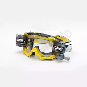 Gafas de moto Progrip Roll Off 3218 amarillo cristal transparente - PG3218YL