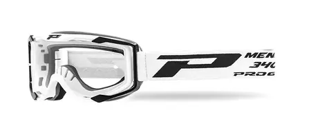 Progrip Menace 3400 motocikla brilles baltas caurspīdīgs stikls-1