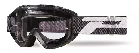 Progrip LS Riot 3450 motorcykelglasögon med klar kolfiberlins - PZ3450TRCA