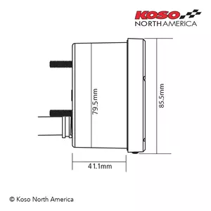 Στροφόμετρο Koso D75 0-15000 RPM-2