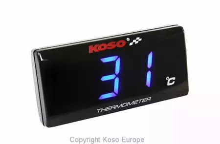 Koso Super Slim termometer med blå siffror 0-120 C - BA024B10