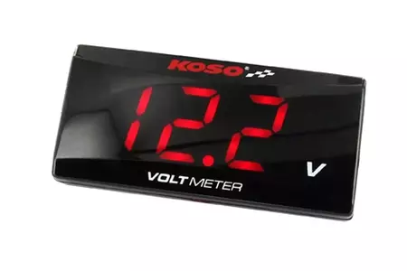 Voltímetro Koso Super Slim com dígitos vermelhos-1