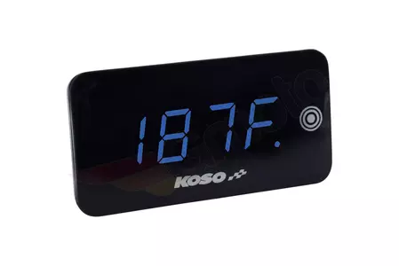 Indicatore di temperatura voltmetro Koso Super Slim Touchscreen cifre blu - BA068040