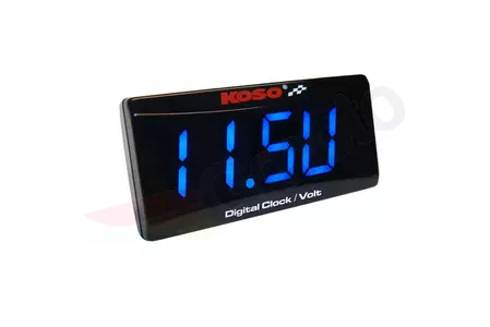 Reloj voltímetro Koso Super Slim números azules - BA024B50