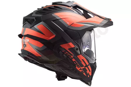 LS2 MX701 EXPLORER ALTER MATT NEGRO NARANJA M casco moto enduro-3