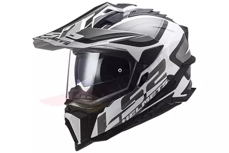 LS2 MX701 EXPLORER ALTER MATT BLACK WHITE M casco moto enduro - AK4070121024