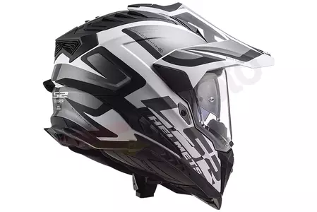 LS2 MX701 EXPLORER ALTER MATT NERO BIANCO XXL casco moto enduro-3