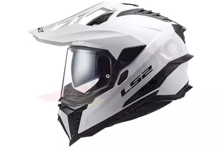 LS2 MX701 EXPLORER SOLID WHITE L casco moto enduro-2