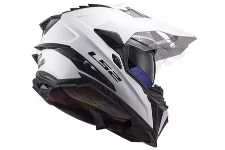 LS2 MX701 EXPLORER SOLID WHITE M casque moto enduro-3