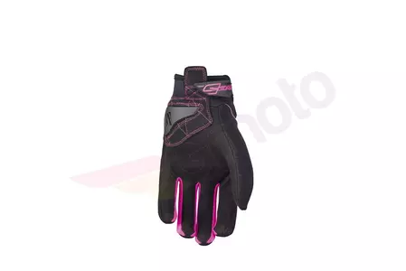 Cinci Globe Lady mănuși de motocicletă negru și roz fluo 10-2