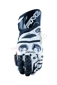 Γάντια μοτοσικλέτας Five RFX Race λευκά και μαύρα 10-1