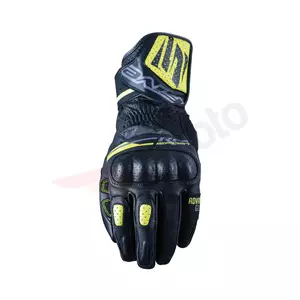 Five RFX Športne motoristične rokavice črno-rumene fluo 10-1