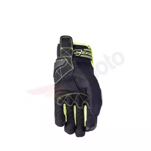 Cinci mănuși de motocicletă RS-3 negru și galben fluo 10-2