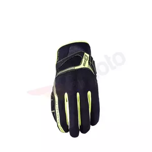 Cinci mănuși de motocicletă RS-3 negru și galben fluo 12-1