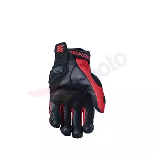 Cinque guanti da moto SF-3 neri e rossi 11-2