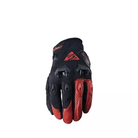 Cinque guanti da moto Stunt Evo nero e rosso 8-1