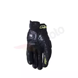 Cinque guanti da moto Stunt Evo Airflow nero e giallo fluo 10-2