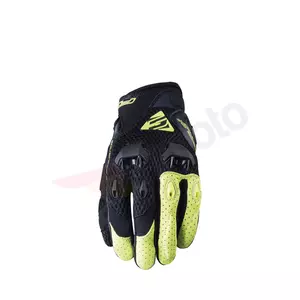 Cinque guanti da moto Stunt Evo Airflow nero/giallo fluo 8 - 0221071608