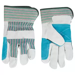 TOPEX Работни ръкавици, сива телешка кожа, 10,5"-1