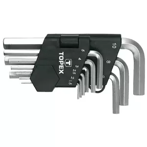 TOPEX atslēgas ar uzgriežņu atslēgām 1,5-10 mm, 9 gab. komplekts. - 35D955