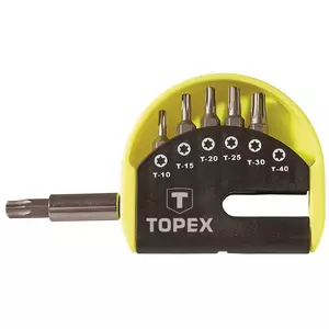 TOPEX skruetrækkerbits med håndtag, sæt med 7 stk.-1