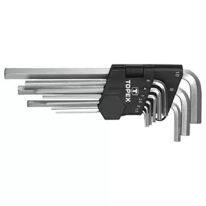 TOPEX unbrakonøgler 1,5-10 mm, sæt med 9 stk. - 35D956