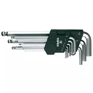 TOPEX imbusové klíče 1,5-10 mm, sada 9 ks. - 35D957