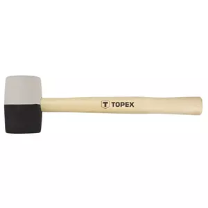 TOPEX Гумен чук 58 mm/450 g, черен и бял каучук - 02A354