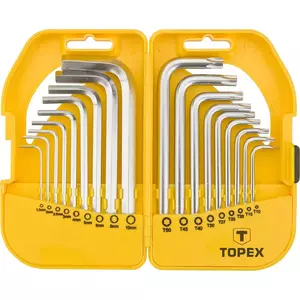 TOPEX imbuszkulcsok és Torx kulcsok, 18 darabos készlet. - 35D952