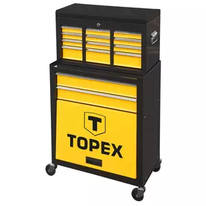 TOPEX Szafka narzędziowa, 2 szuflady, duża półka, nadstawka-1
