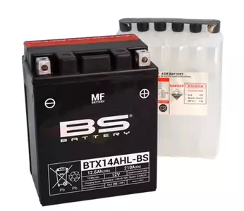BS Batterie BTX14AHL-BS YTX14AHL-BS 12V 12Ah wartungsfreie Batterie - 300607