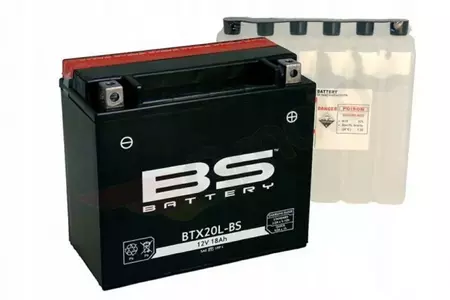BS Batteri BTX20L-BS YTX20L-BS 12V 18Ah underhållsfritt batteri - 300610