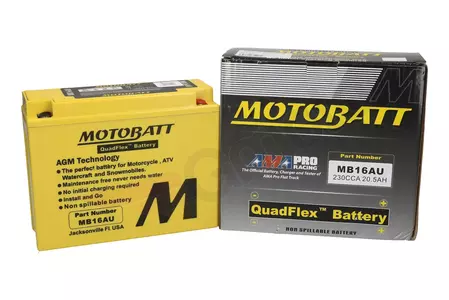Akumulator bezobsługowy Motobatt Quadflex MB16AU YB16AL-A2 12V 20,5Ah Produkt wycofany z oferty - MB16AU