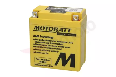 Batterie sans entretien Motobatt Quadflex MB3U YB3L 12V 3.8Ah-2