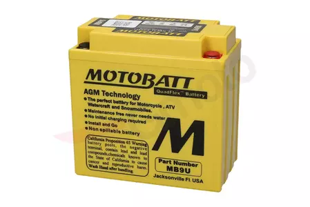 Motobatt Quadflex MB9U 12N7-3A 12V 11Ah vedligeholdelsesfrit batteri-2