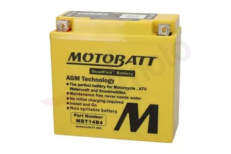 Motobatt Quadflex MBT14B4 YTX14B-4 12V 13Ah vedligeholdelsesfrit batteri-2