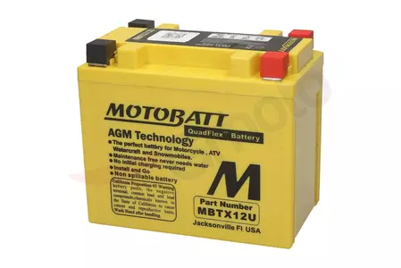 "Motobatt Quadflex MBTX12U YTX12 12V 14Ah akumuliatorius, nereikalaujantis priežiūros-2
