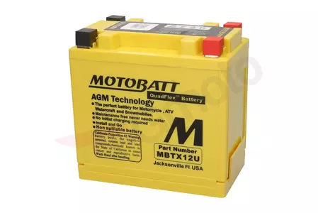 Motobatt Quadflex MBTX12U YTX12 12V 14Ah neuzturīgs akumulators-3