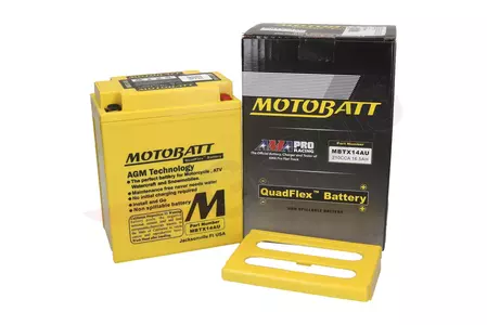 Batería Motobatt Quadflex MBTX14AU YTX14A 12V 16Ah libre de mantenimiento-1