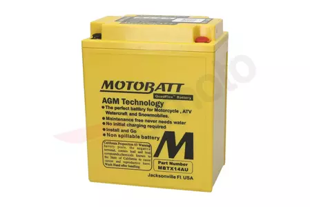 Batterie sans entretien Motobatt Quadflex MBTX14AU YTX14A 12V 16Ah-2