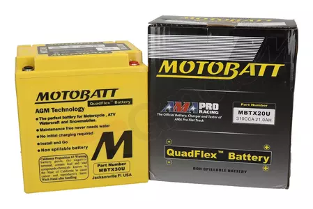 Batterie sans entretien Motobatt Quadflex MBTX30U YTX30U 12V 25Ah-1